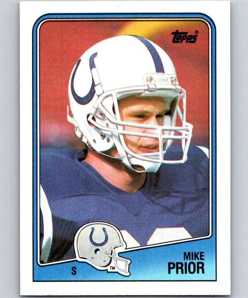 1988 Topps #129 Mike Prior RC Rookie Colts NFL Football Image 1