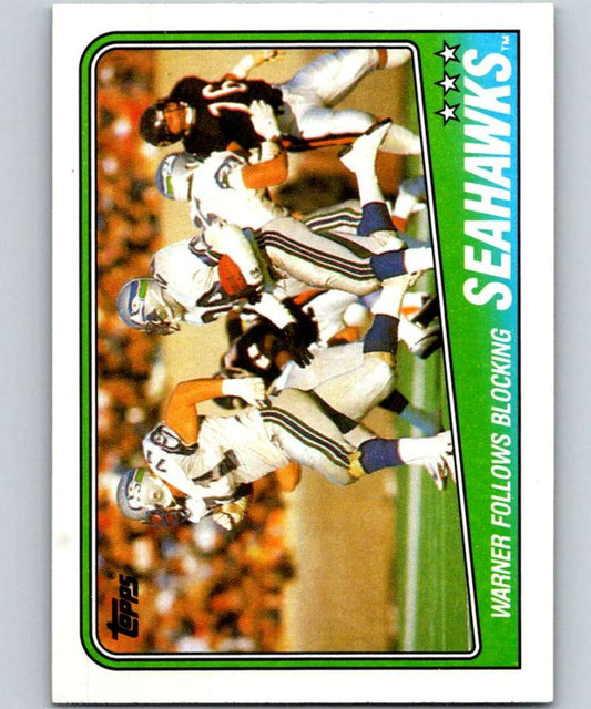 1988 Topps #130 Curt Warner Seahawks TL NFL Football Image 1