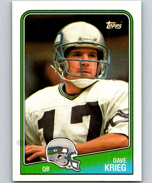 1988 Topps #131 Dave Krieg Seahawks NFL Football Image 1