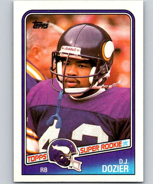 1988 Topps #150 D.J. Dozier RC Rookie Vikings NFL Football Image 1