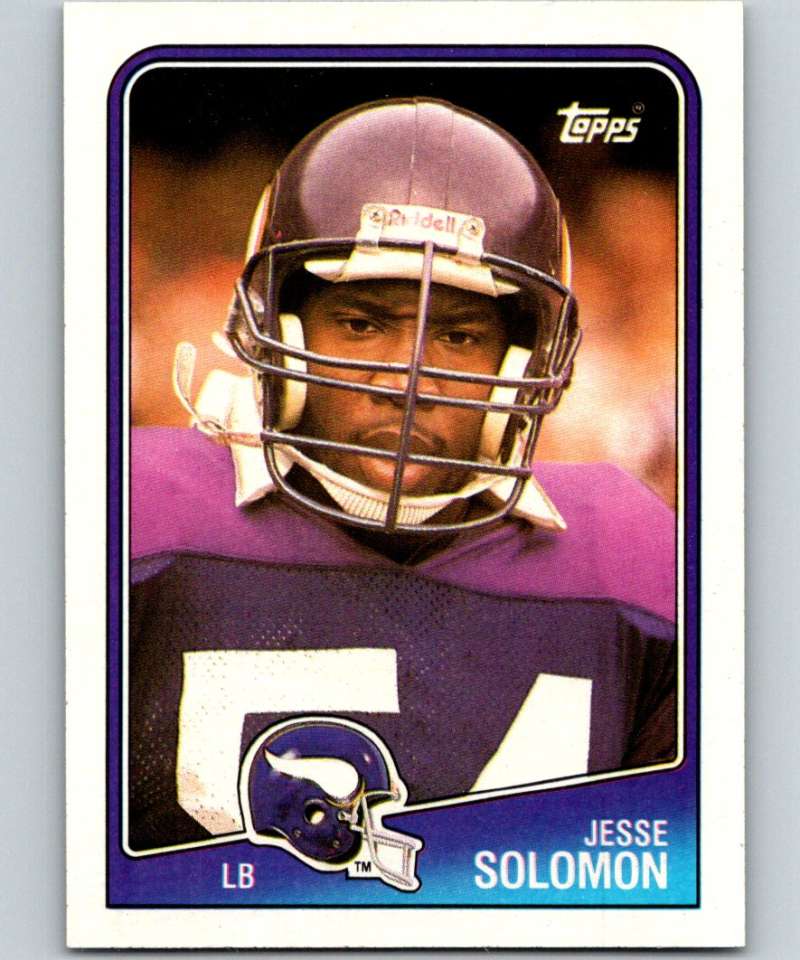 1988 Topps #159 Jesse Solomon RC Rookie Vikings NFL Football Image 1