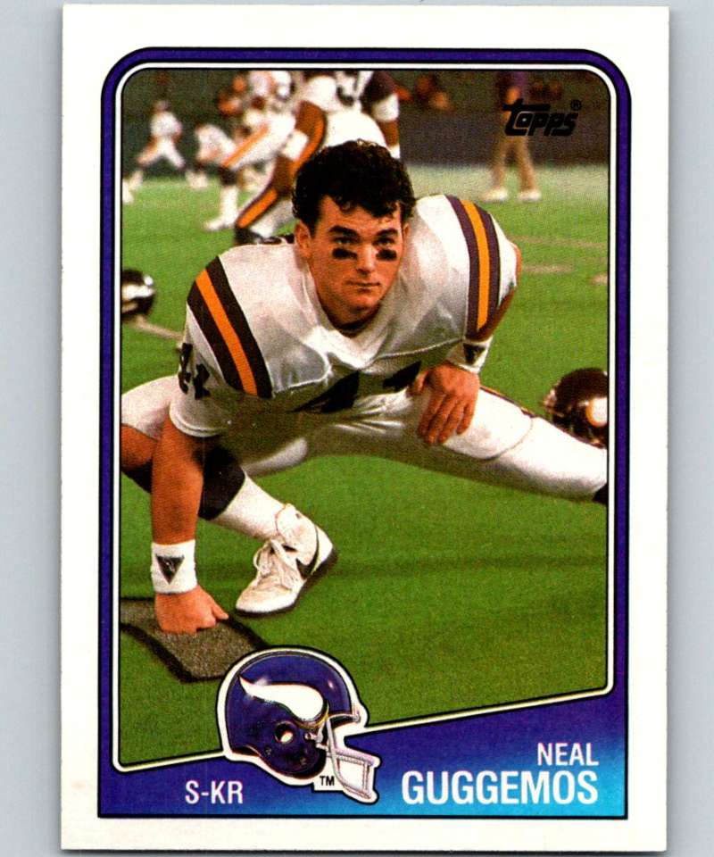 1988 Topps #161 Neal Guggemos Vikings NFL Football Image 1