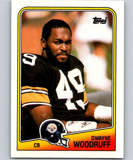 1988 Topps #174 Dwayne Woodruff Steelers NFL Football Image 1