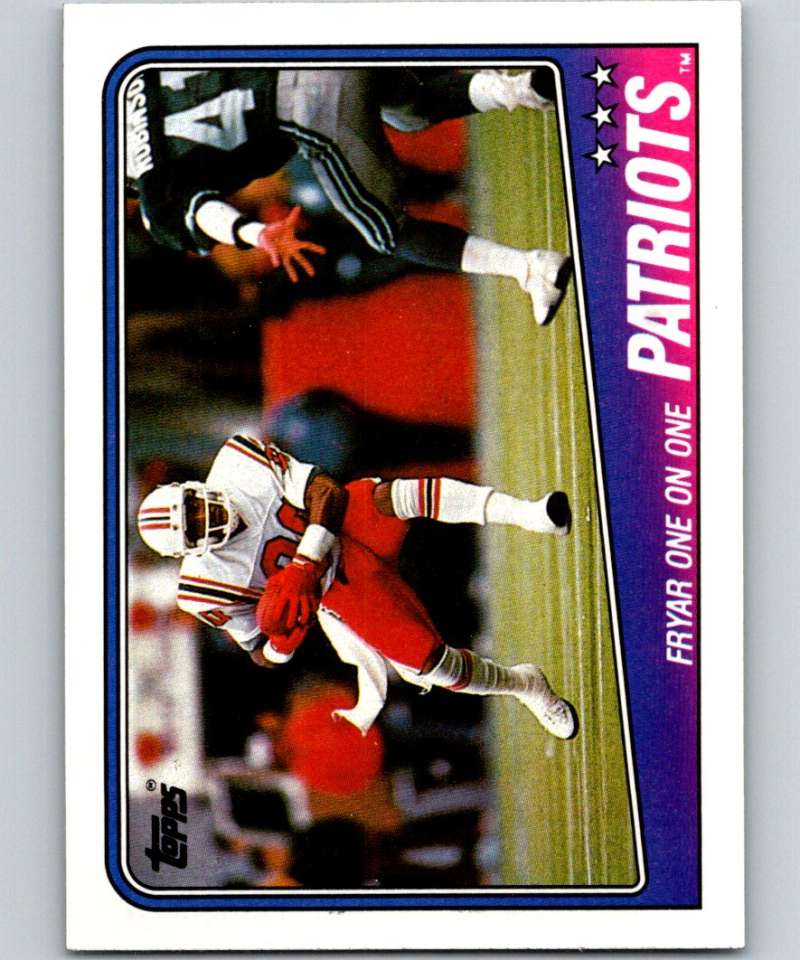 1988 Topps #175 Irving Fryar Patriots TL NFL Football Image 1