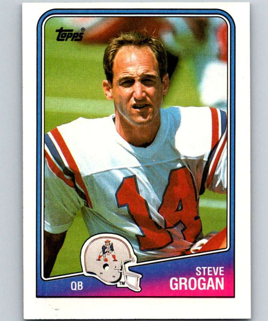 1988 Topps #176 Steve Grogan Patriots NFL Football Image 1