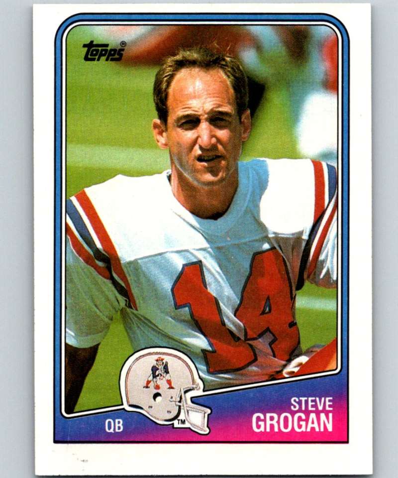 1988 Topps #176 Steve Grogan Patriots NFL Football Image 1