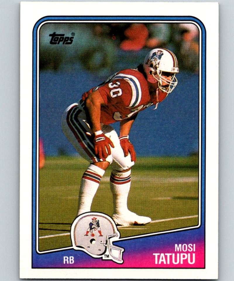 1988 Topps #179 Mosi Tatupu Patriots NFL Football Image 1