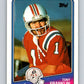 1988 Topps #183 Tony Franklin Patriots NFL Football Image 1