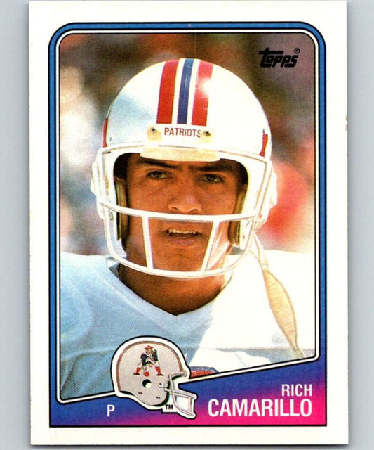 1988 Topps #184 Rich Camarillo Patriots NFL Football Image 1
