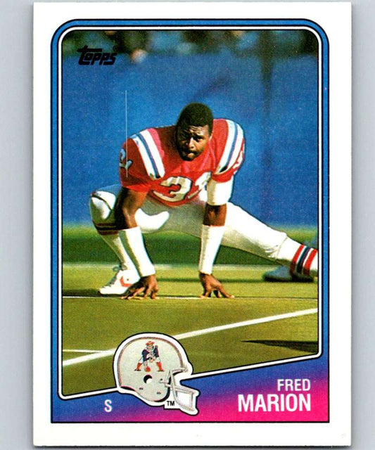 1988 Topps #188 Fred Marion Patriots NFL Football Image 1