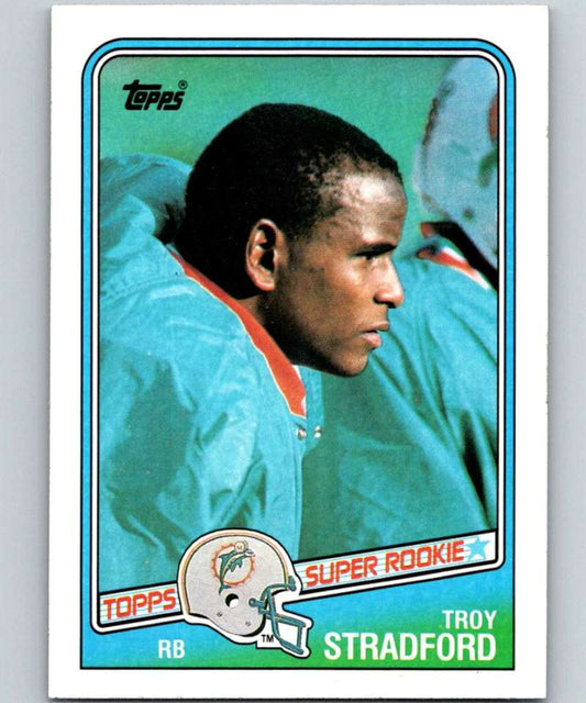 1988 Topps #191 Troy Stradford RC Rookie Dolphins NFL Football Image 1