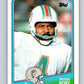 1988 Topps #195 Reggie Roby Dolphins NFL Football Image 1