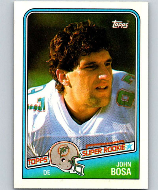 1988 Topps #198 John Bosa RC Rookie Dolphins NFL Football Image 1
