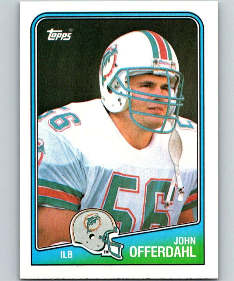 1988 Topps #200 John Offerdahl Dolphins NFL Football Image 1