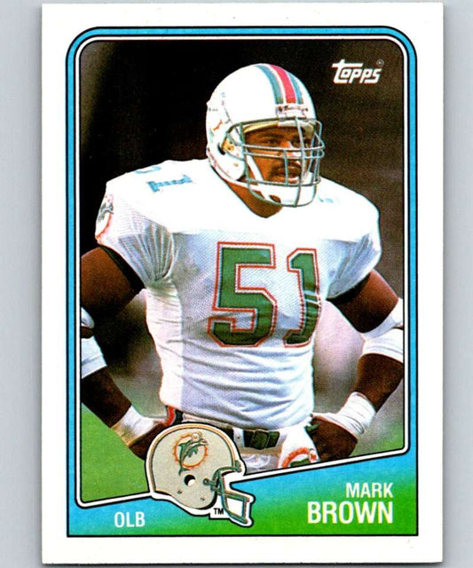1988 Topps #201 Mark Brown Dolphins NFL Football Image 1