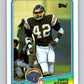 1988 Topps #206 Curtis Adams Chargers NFL Football Image 1