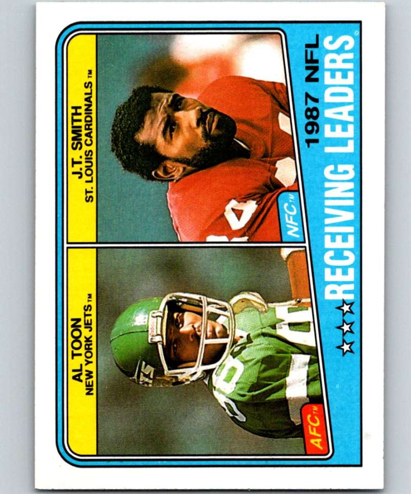 1988 Topps #216 Al Toon/J.T. Smith Receiving Leaders NFL Football