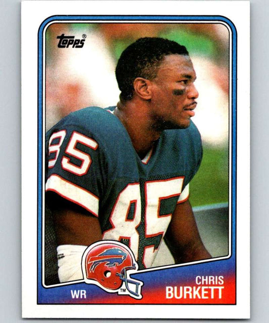 1988 Topps #225 Chris Burkett RC Rookie Bills NFL Football Image 1