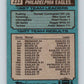 1988 Topps #233 Randall Cunningham Eagles TL NFL Football Image 2