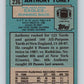 1988 Topps #236 Anthony Toney RC Rookie Eagles NFL Football Image 2