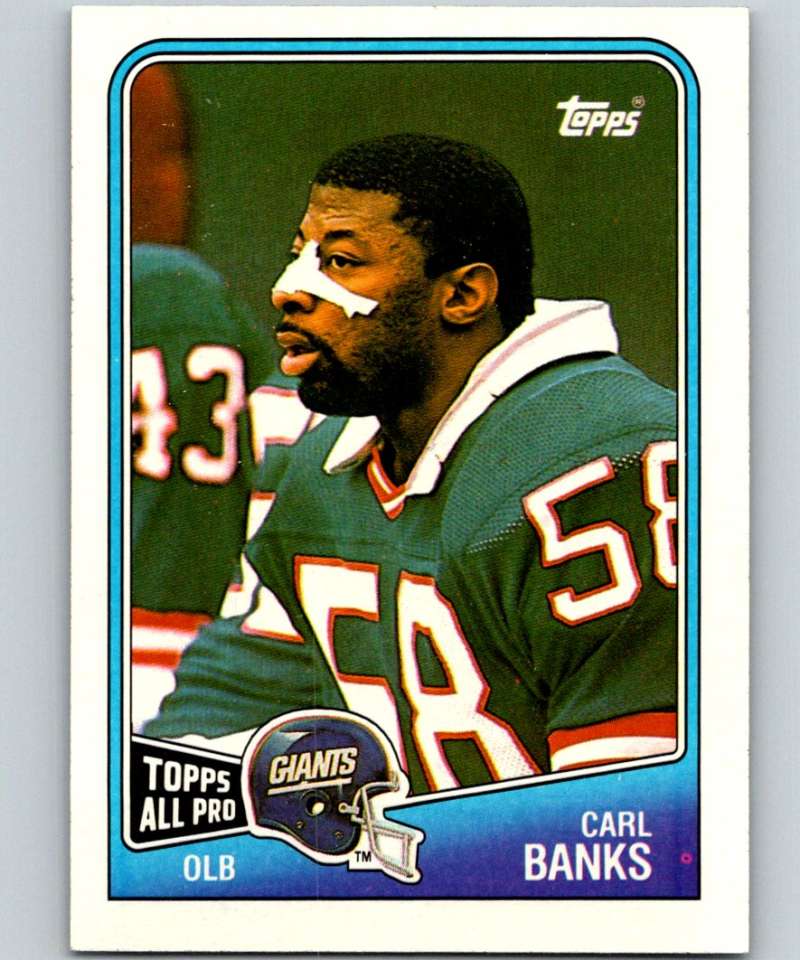 1988 Topps #282 Carl Banks NY Giants NFL Football Image 1