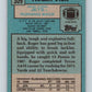 1988 Topps #309 Roger Vick NY Jets NFL Football Image 2