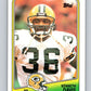 1988 Topps #316 Kenneth Davis Packers NFL Football Image 1