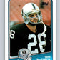 1988 Topps #337 Vann McElroy LA Raiders NFL Football Image 1