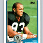 1988 Topps #338 Greg Townsend LA Raiders NFL Football Image 1