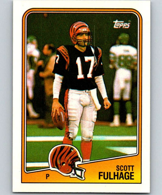 1988 Topps #346 Scott Fulhage RC Rookie Bengals NFL Football Image 1