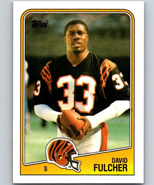 1988 Topps #349 David Fulcher RC Rookie Bengals NFL Football Image 1