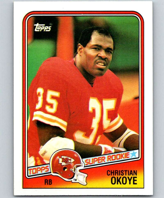 1988 Topps #363 Christian Okoye RC Rookie Chiefs NFL Football