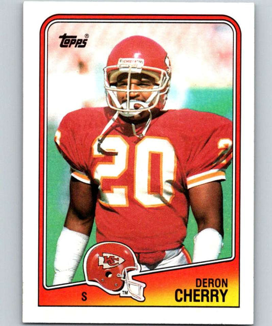 1988 Topps #371 Deron Cherry Chiefs NFL Football Image 1