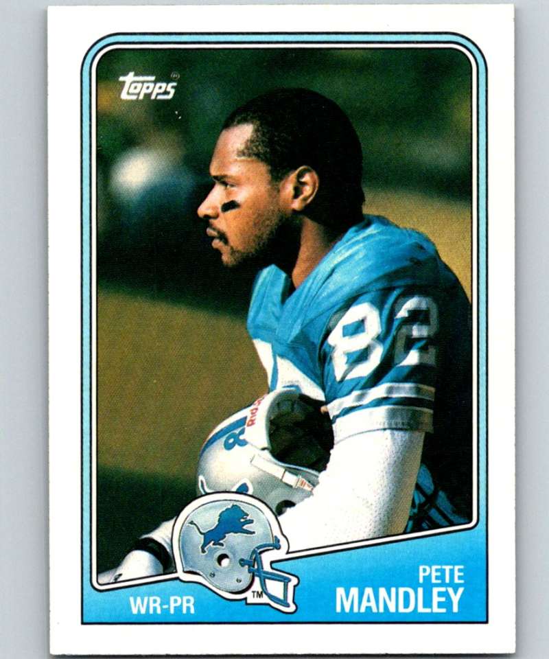 1988 Topps #376 Pete Mandley Lions NFL Football Image 1