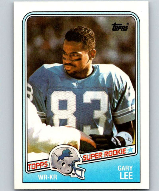 1988 Topps #377 Gary Lee RC Rookie Lions NFL Football Image 1