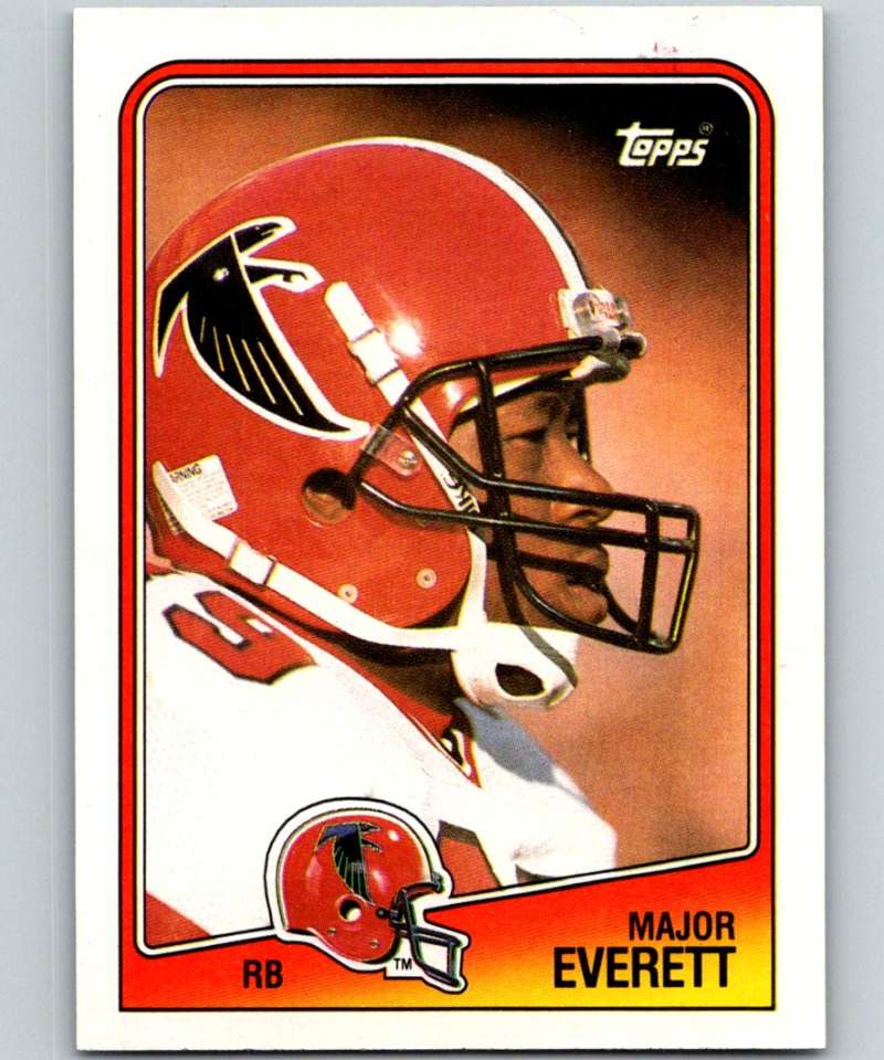 1988 Topps #389 Major Everett Falcons NFL Football Image 1