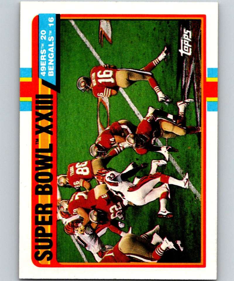 1989 Topps #1 Super Bowl XXIII 49ers NFL Football