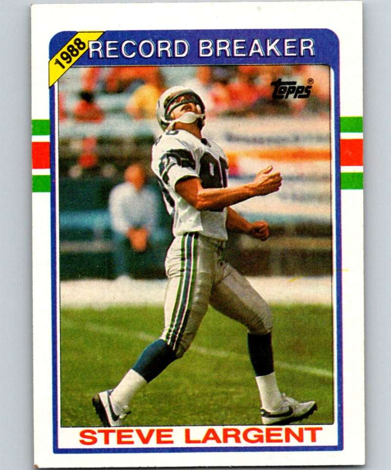1989 Topps #4 Steve Largent Seahawks RB NFL Football Image 1