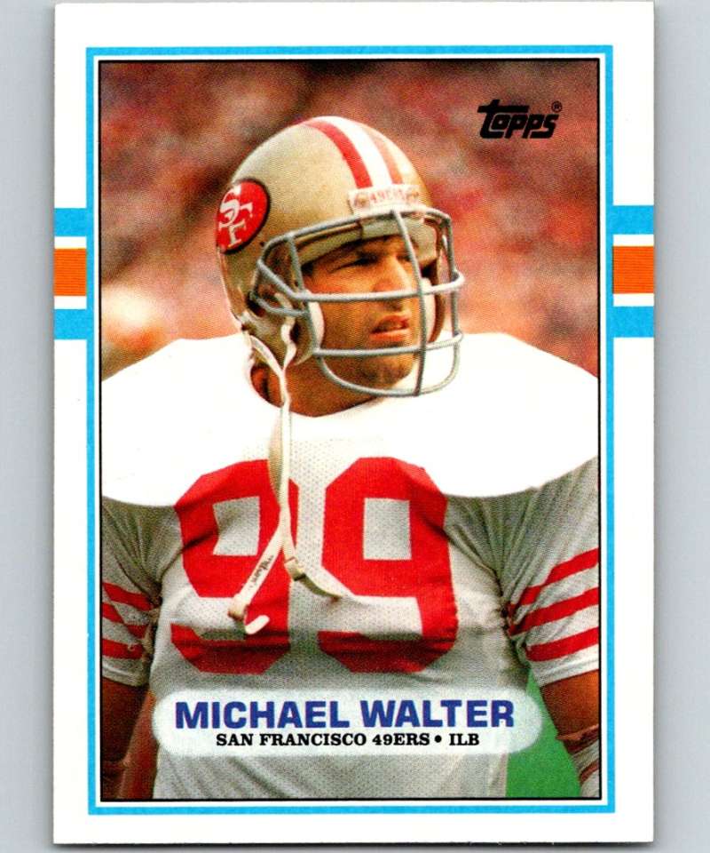 1989 Topps #14 Michael Walter 49ers NFL Football Image 1