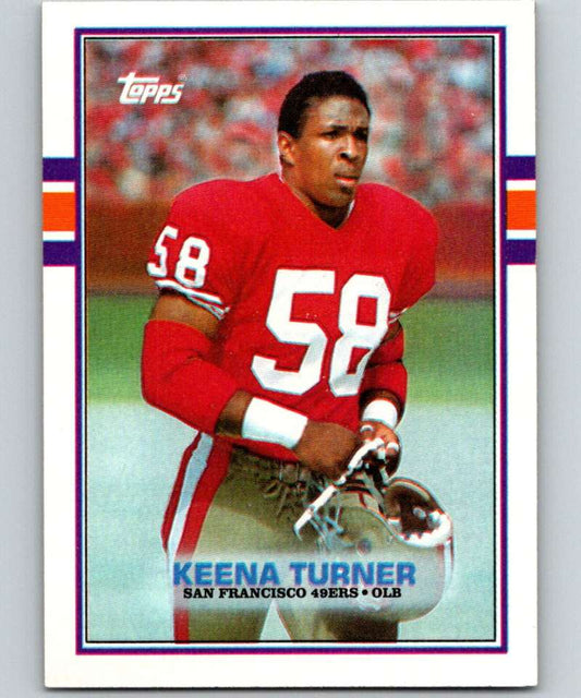 1989 Topps #18 Keena Turner 49ers NFL Football Image 1