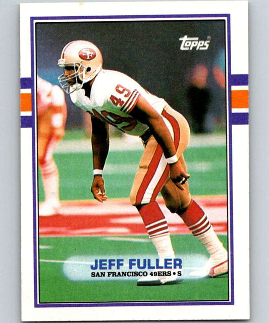 1989 Topps #21 Jeff Fuller 49ers NFL Football Image 1