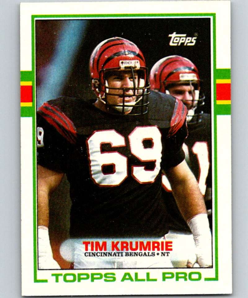 1989 Topps #26 Tim Krumrie Bengals NFL Football Image 1