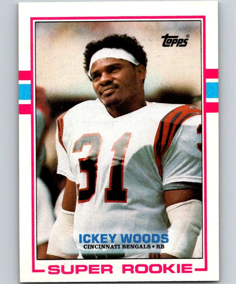 1989 Topps #27 Ickey Woods RC Rookie Bengals NFL Football