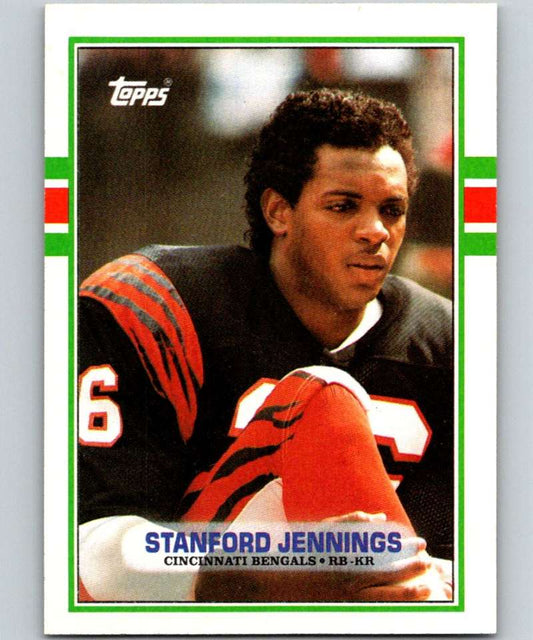 1989 Topps #38 Stanford Jennings Bengals NFL Football Image 1