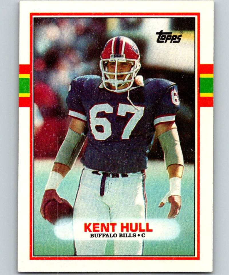 1989 Topps #48 Kent Hull RC Rookie Bills NFL Football Image 1