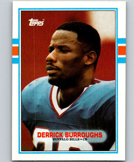 1989 Topps #51 Derrick Burroughs Bills NFL Football Image 1