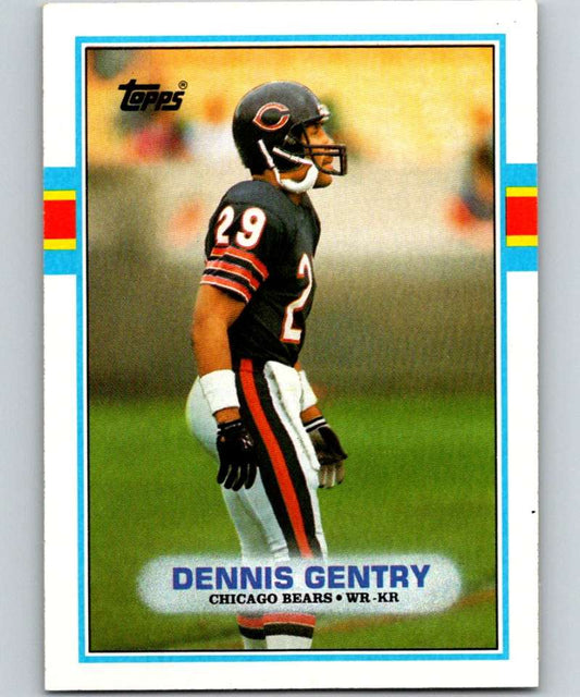 1989 Topps #65 Dennis Gentry Bears NFL Football Image 1