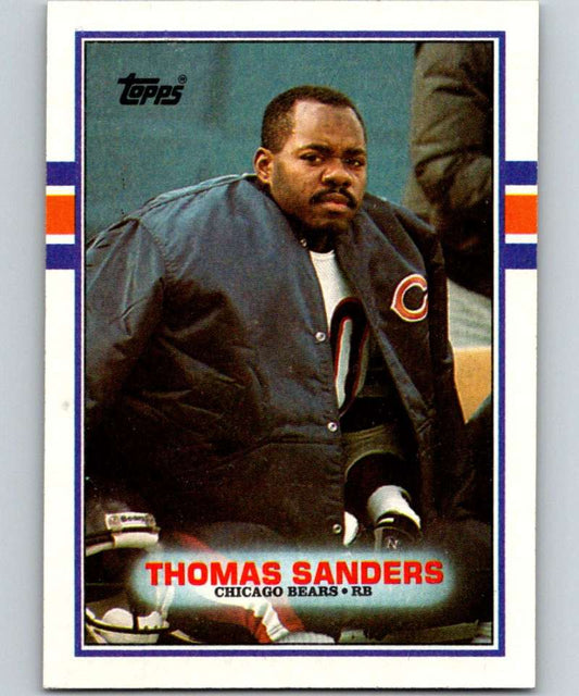 1989 Topps #68 Thomas Sanders RC Rookie Bears NFL Football Image 1