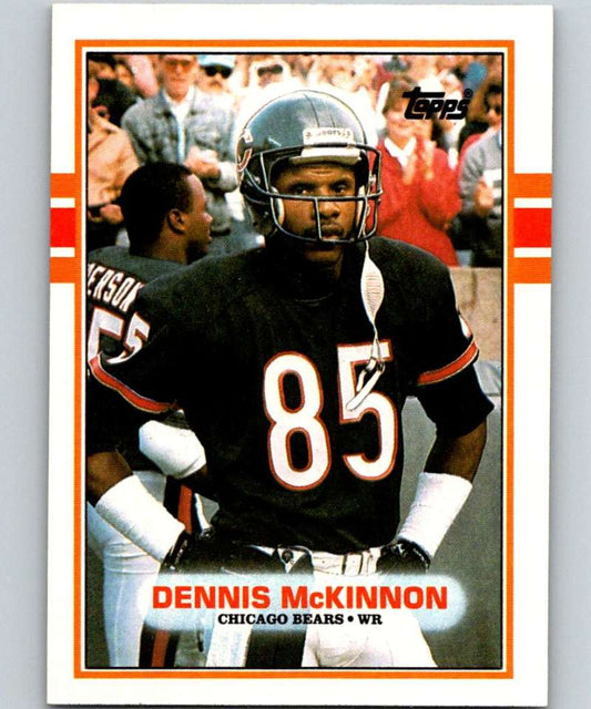 1989 Topps #70 Dennis McKinnon Bears NFL Football Image 1