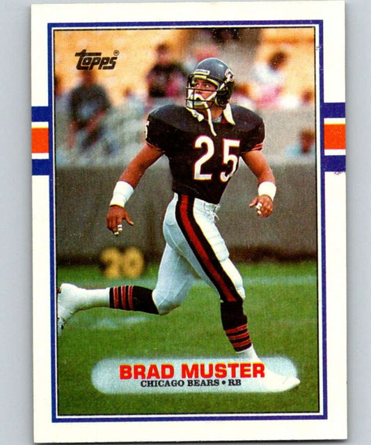 1989 Topps #71 Brad Muster RC Rookie Bears NFL Football Image 1